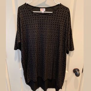 Metallic textured tunic top